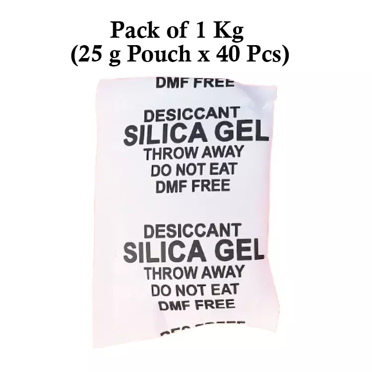 Ecofresh 25 g Silica Gel Granules in Paper Pouch White Color Desiccant for Absorbing Moisture (Pack of 40 Pcs)