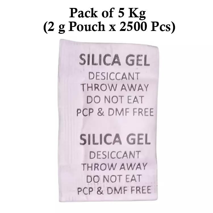 Ecofresh 2 g Silica Gel Beads in Paper Pouch White Color Desiccant for Absorbing Moisture (Pack of 2500 Pcs)