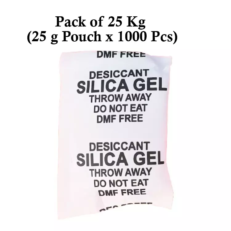 Ecofresh 25 g Silica Gel Beads in Paper Pouch White Color Desiccant for Absorbing Moisture (Pack of 1000 Pcs)