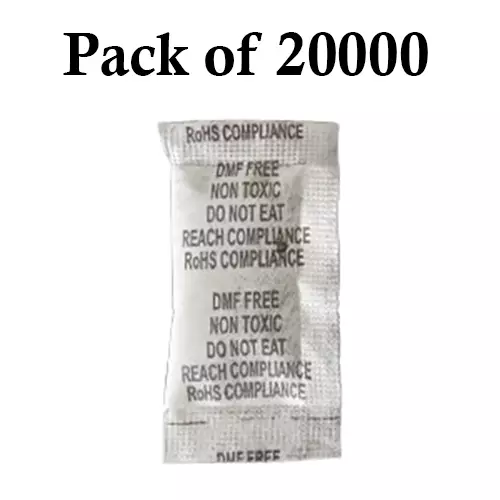 Ecofresh 5 g Dry Clay Desiccant Pouch for Electronics, Leather Goods, Pharmaceuticals & More (Pack of 20000)