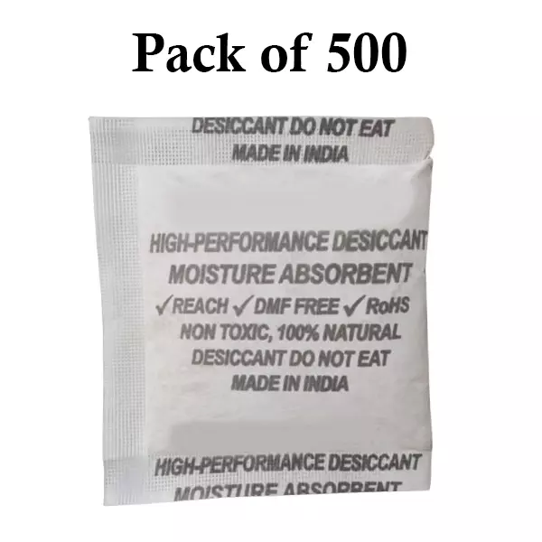 Ecofresh 200 g Dry Clay Desiccant Pouch for Electronics, Leather Goods, Pharmaceuticals & More (Pack of 500)