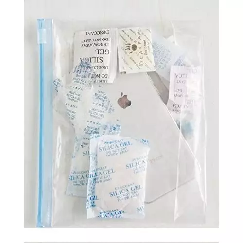 ELYSIAN 50 g Each x 2 Silica Gel Pouch for Absorbing Moisture in Wardrobe, Electronics & More (Pack of 100 g)
