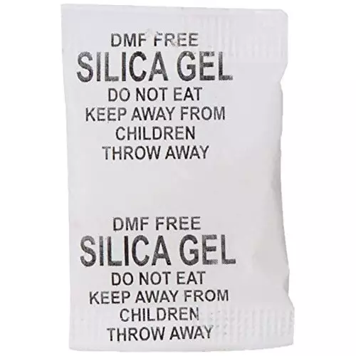 ELYSIAN 5 g Each x 50 Silica Gel Pouch for Absorbing Moisture in Wardrobe, Electronics & More (Pack of 250 g)