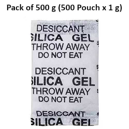 ELYSIAN 1 g Each x 500 Silica Gel Pouch for Absorbing Moisture in Clothes, Storage Compartments & More (Pack of 500 g)