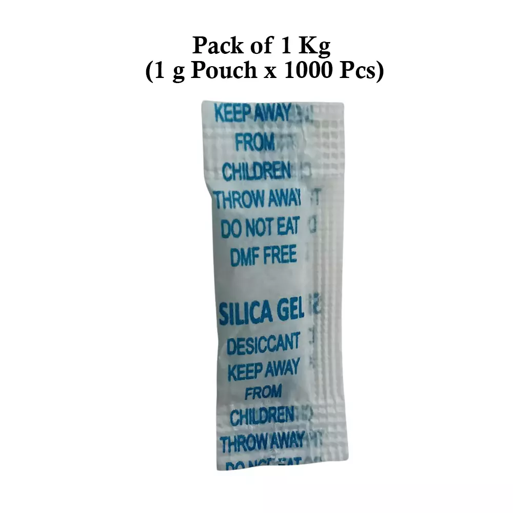 Ecofresh 1 g Silica Gel Beads in Blue Paper Pouch White Color Desiccant for Absorbing Moisture (Pack of 1000 Pcs)