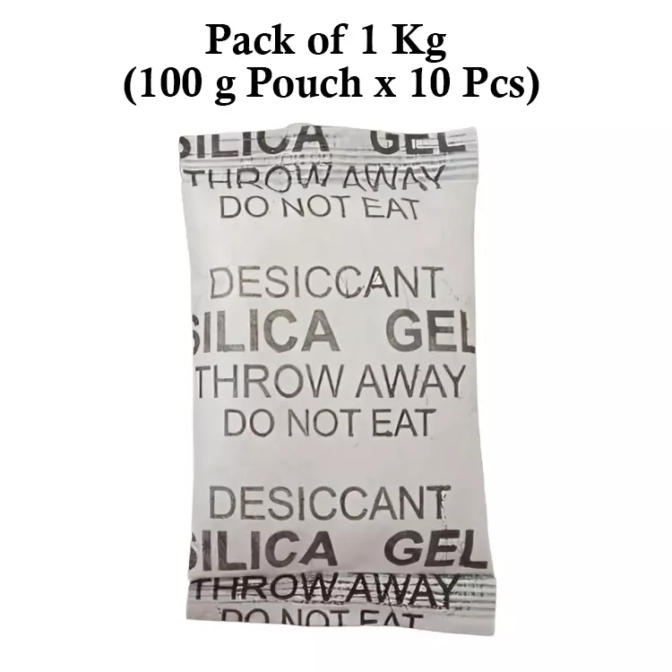 Ecofresh 100 g Silica Gel Beads in Paper Pouch White Color Desiccant for Absorbing Moisture (Pack of 10 Pcs)