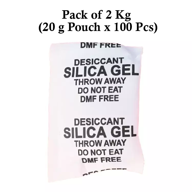 Ecofresh 20 g Silica Gel Beads in Paper Pouch White Color Desiccant for Absorbing Moisture (Pack of 100 Pcs)