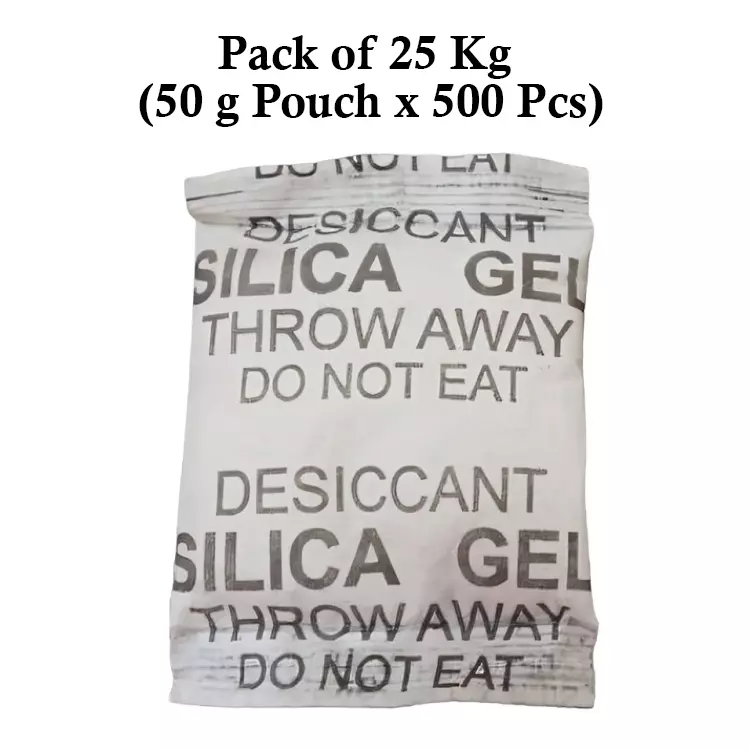 Ecofresh 50 g Silica Gel Beads in Paper Pouch White Color Desiccant for Absorbing Moisture (Pack of 500 Pcs)
