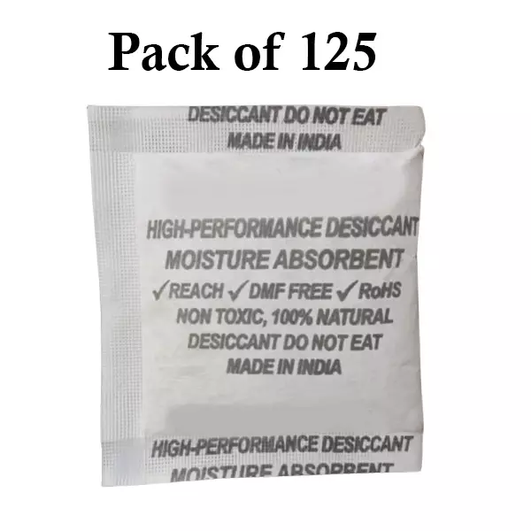 Ecofresh 200 g Dry Clay Desiccant Pouch for Electronics, Leather Goods, Pharmaceuticals & More (Pack of 125)