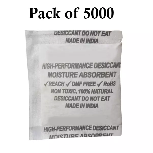 Ecofresh 100 g Dry Clay Desiccant Pouch for Electronics, Leather Goods, Pharmaceuticals & More (Pack of 5000)