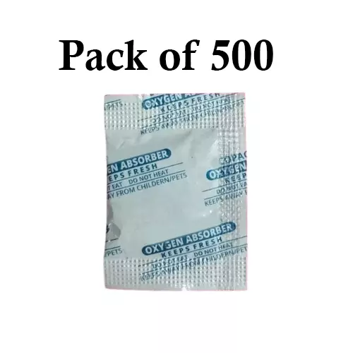 Ecofresh 200 cc Oxygen Absorber Pouch for Usage in Food Packaging, Pharmaceuticals & More (Pack of 500)