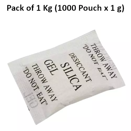 ELYSIAN 1 g Each x 1000 Silica Gel Pouch for Absorbing Moisture in Wardrobe, Electronics & More (Pack of 1 Kg)