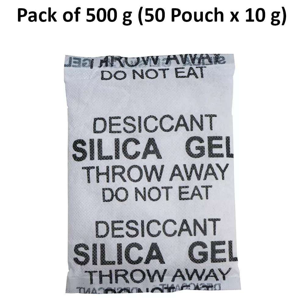 ELYSIAN 10 g Each x 50 Silica Gel Pouch for Absorbing Moisture in Clothes, Jewellery, Expensive Electronics & More (Pack of 500 g)