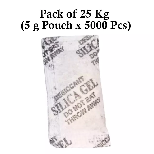 Ecofresh 5 g Silica Gel Beads in Paper Pouch White Color Desiccant for Absorbing Moisture (Pack of 5000 Pcs)