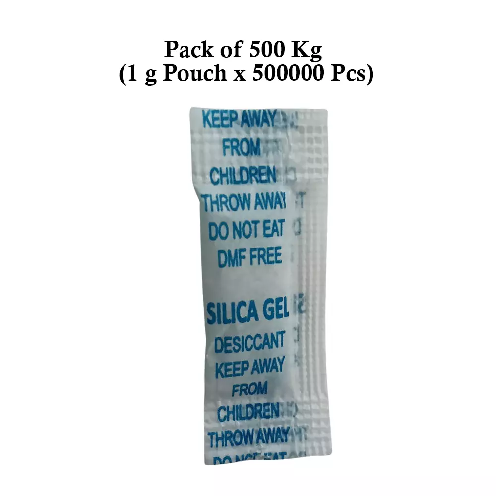 Ecofresh 1 g Silica Gel Beads in Blue Paper Pouch White Color Desiccant for Absorbing Moisture (Pack of 500000 Pcs)
