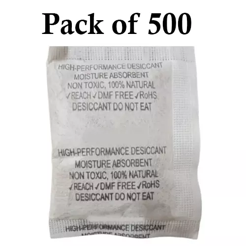 Ecofresh 50 g Dry Clay Desiccant Pouch for Electronics, Leather Goods, Pharmaceuticals & More (Pack of 500)