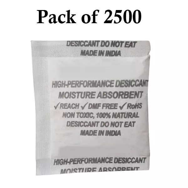 Ecofresh 200 g Dry Clay Desiccant Pouch for Electronics, Leather Goods, Pharmaceuticals & More (Pack of 2500)