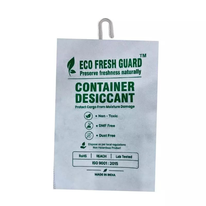 Eco FreshGuard Container Desiccant Pouch 1 Kg for Absorbing Moisture in Shipping Containers (Pack of 5)