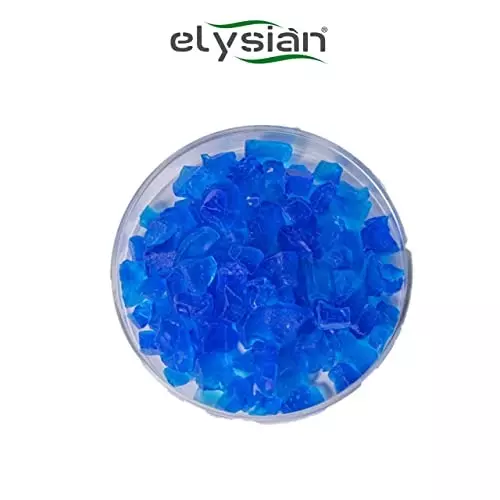 ELYSIAN 1 Kg Silica Gel Crystal Color Indicating Desiccant Size 2-5 mm Blue Color for Absorbing Moisture