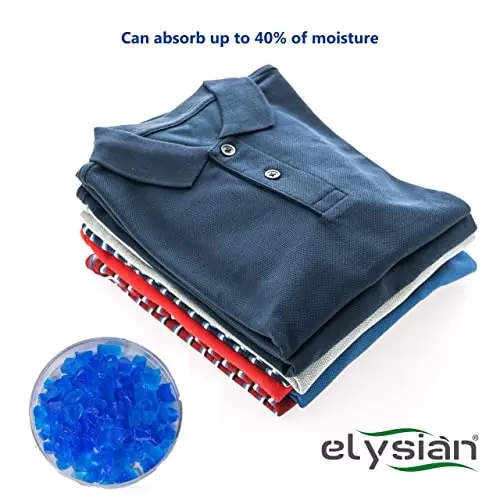 ELYSIAN 1 Kg Silica Gel Crystal Color Indicating Desiccant Size 2-5 mm Blue Color for Absorbing Moisture