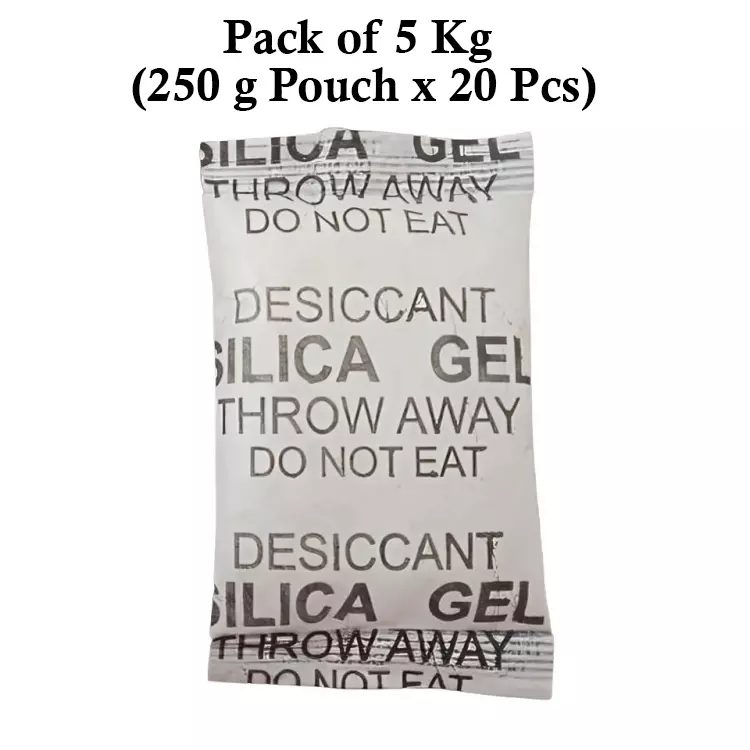 Ecofresh 250 g Silica Gel Granules in Paper Pouch White Color Desiccant for Absorbing Moisture (Pack of 20 Pcs)