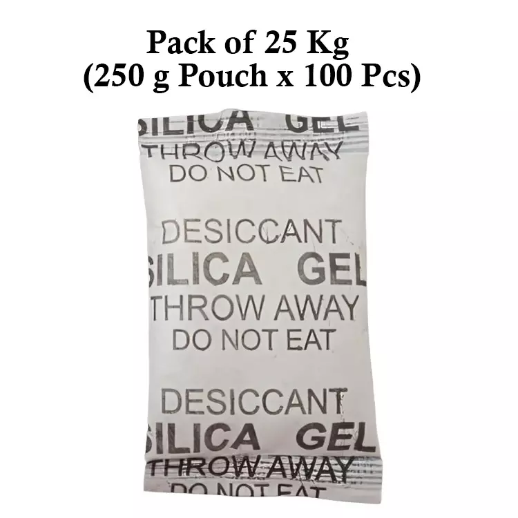 Ecofresh 250 g Silica Gel Granules in Paper Pouch White Color Desiccant for Absorbing Moisture (Pack of 100 Pcs)