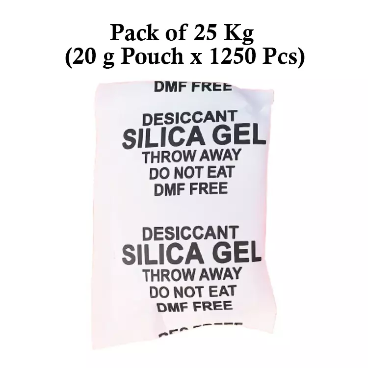 Ecofresh 20 g Silica Gel Beads in Paper Pouch White Color Desiccant for Absorbing Moisture (Pack of 1250 Pcs)