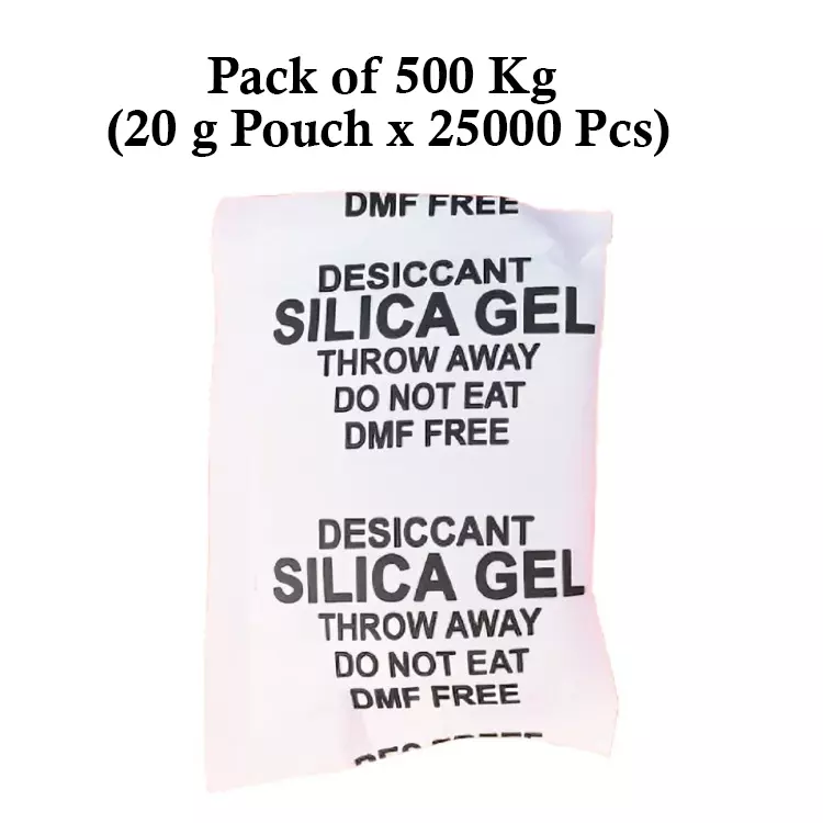 Ecofresh 20 g Silica Gel Beads in Paper Pouch White Color Desiccant for Absorbing Moisture (Pack of 25000 Pcs)