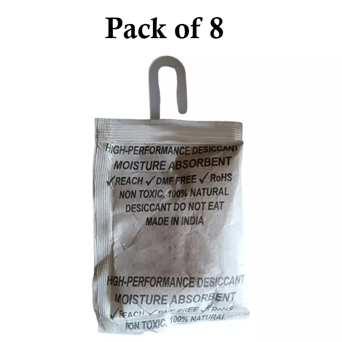 Ecofresh 250 g Dry Clay Desiccant Pouch for Electronics, Leather Goods, Pharmaceuticals & More (Pack of 8)