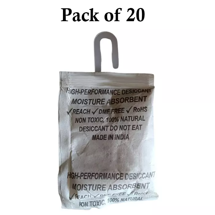 Ecofresh 250 g Dry Clay Desiccant Pouch for Electronics, Leather Goods, Pharmaceuticals & More (Pack of 20)
