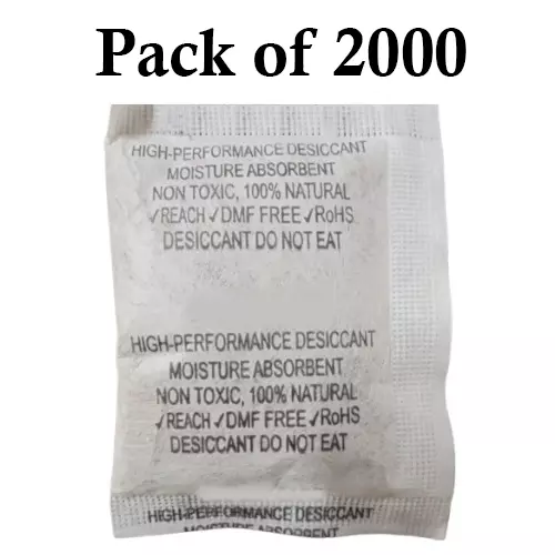 Ecofresh 50 g Dry Clay Desiccant Pouch for Electronics, Leather Goods, Pharmaceuticals & More (Pack of 2000)