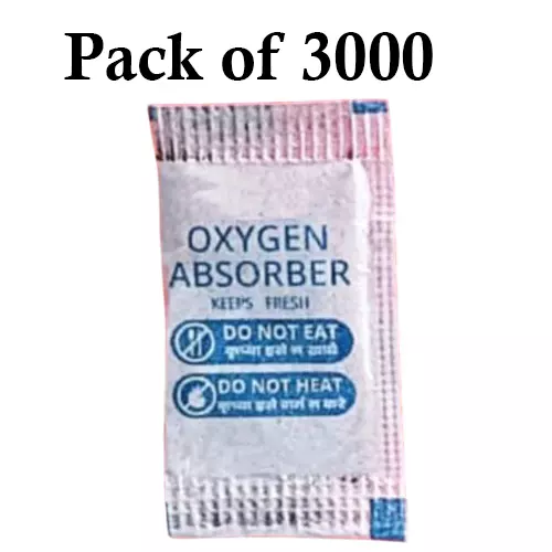 Ecofresh 30 cc Oxygen Absorber Pouch for Usage in Food Packaging, Pharmaceuticals & More (Pack of 3000)