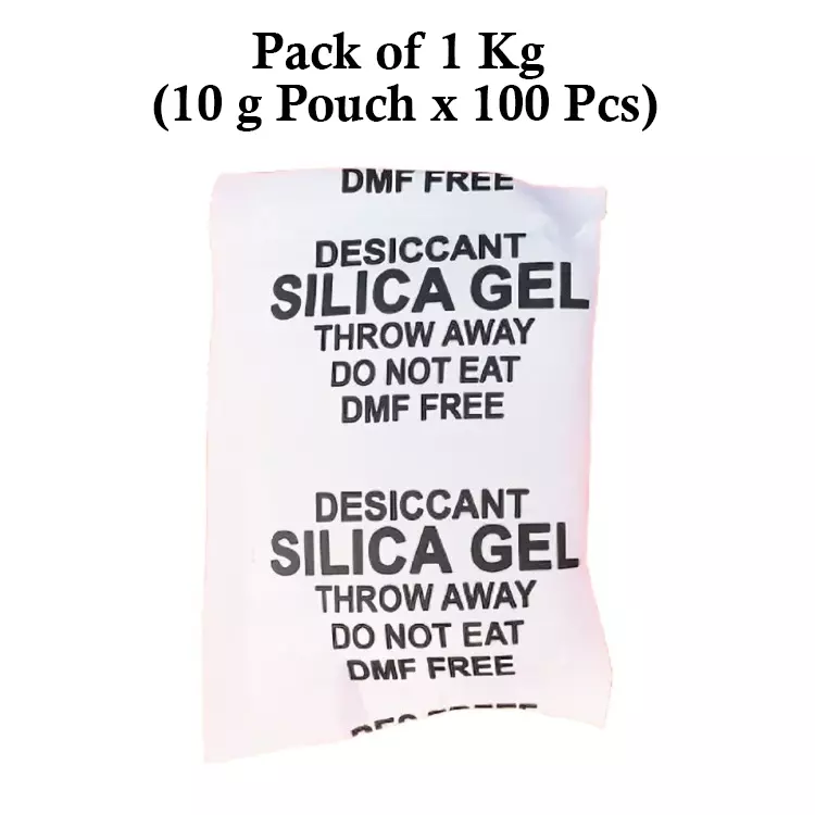 Ecofresh 10 g Silica Gel Beads in Paper Pouch White Color Desiccant for Absorbing Moisture (Pack of 100 Pcs)