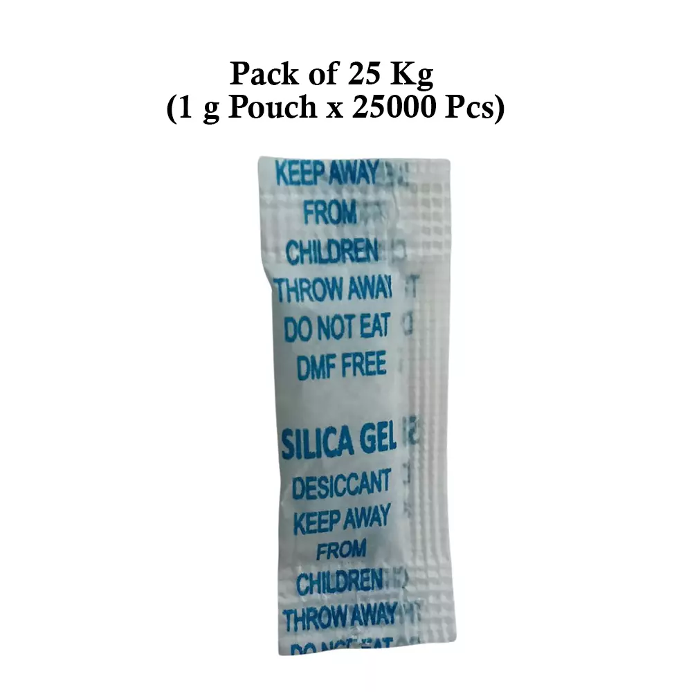 Ecofresh 1 g Silica Gel Beads in Blue Paper Pouch White Color Desiccant for Absorbing Moisture (Pack of 25000 Pcs)