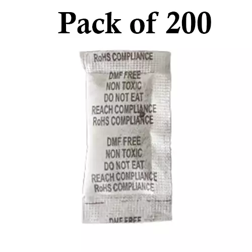 Ecofresh 5 g Dry Clay Desiccant Pouch for Electronics, Leather Goods, Pharmaceuticals & More (Pack of 200)