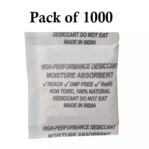 Ecofresh 100 g Dry Clay Desiccant Pouch for Electronics, Leather Goods, Pharmaceuticals & More (Pack of 1000)