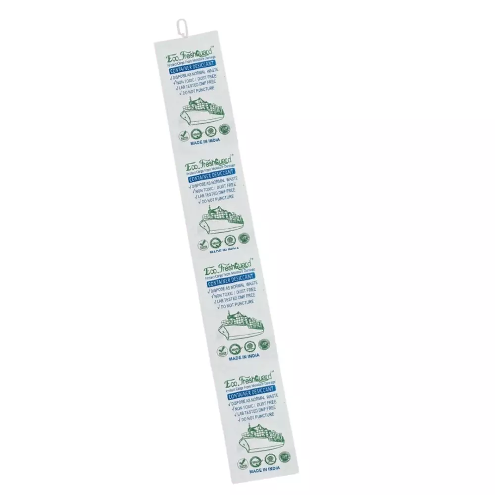 Eco FreshGuard Container Desiccant Pouch 250g x 4 Strip for Absorbing Moisture in Shipping Containers (Pack of 5)