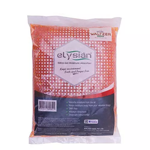 ELYSIAN 250 g Silica Gel Beads Orange Color Indicating Desiccant Size 3-5 mm for Absorbing Moisture