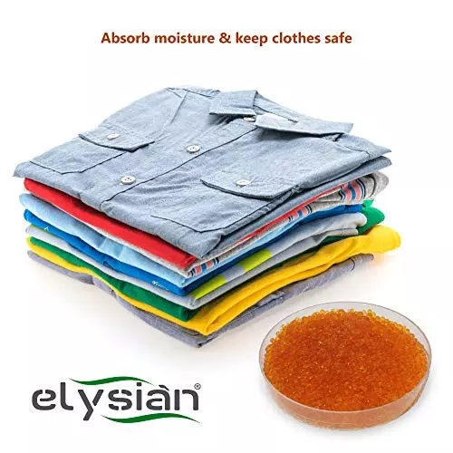 ELYSIAN 250 g Silica Gel Beads Orange Color Indicating Desiccant Size 3-5 mm for Absorbing Moisture
