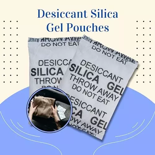 ELYSIAN 10 g Each x 5 Silica Gel Pouch for Absorbing Moisture in Wardrobe, Electronics & More (Pack of 50 g)