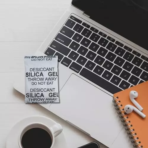 ELYSIAN 10 g Each x 5 Silica Gel Pouch for Absorbing Moisture in Wardrobe, Electronics & More (Pack of 50 g)