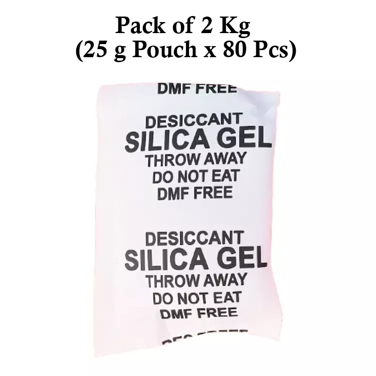 Ecofresh 25 g Silica Gel Granules in Paper Pouch White Color Desiccant for Absorbing Moisture (Pack of 80 Pcs)