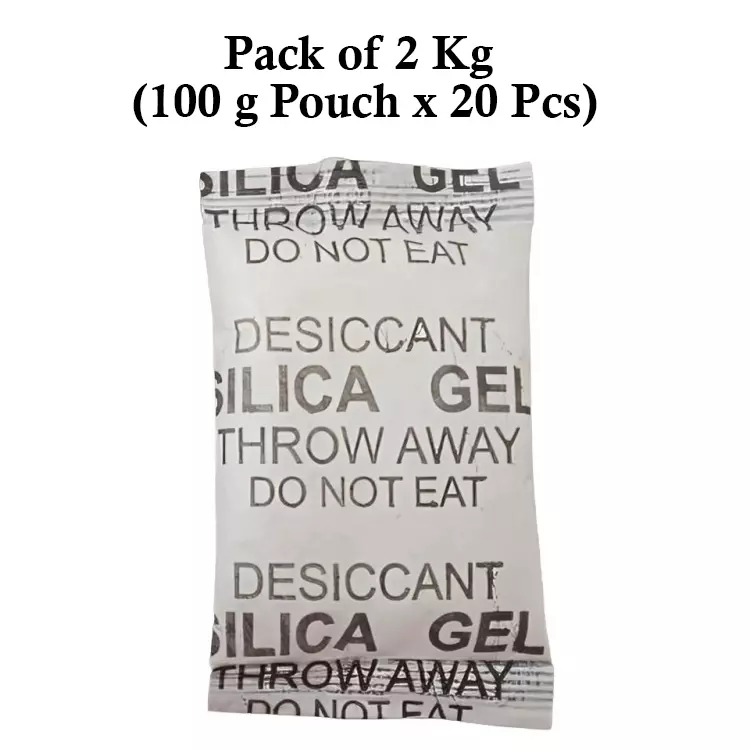 Ecofresh 100 g Silica Gel Beads in Paper Pouch White Color Desiccant for Absorbing Moisture (Pack of 20 Pcs)