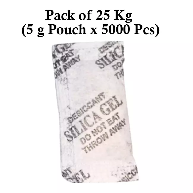 Ecofresh 5 g Silica Gel Granules in Paper Pouch White Color Desiccant for Absorbing Moisture (Pack of 5000 Pcs)
