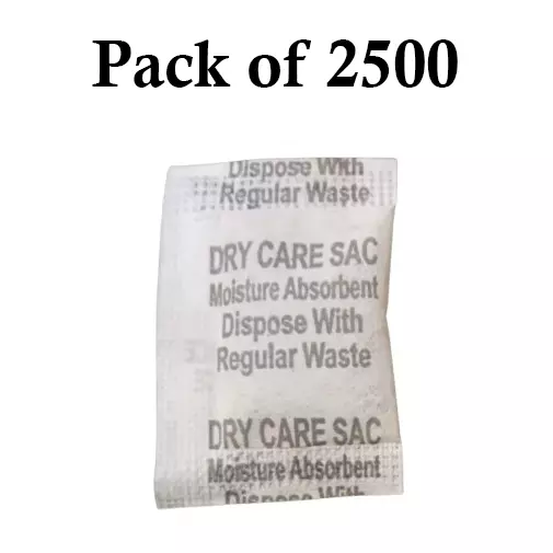 Ecofresh 2 g Dry Clay Desiccant Pouch for Electronics, Leather Goods, Pharmaceuticals & More (Pack of 2500)