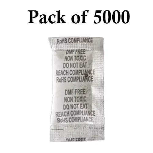 Ecofresh 5 g Dry Clay Desiccant Pouch for Electronics, Leather Goods, Pharmaceuticals & More (Pack of 5000)