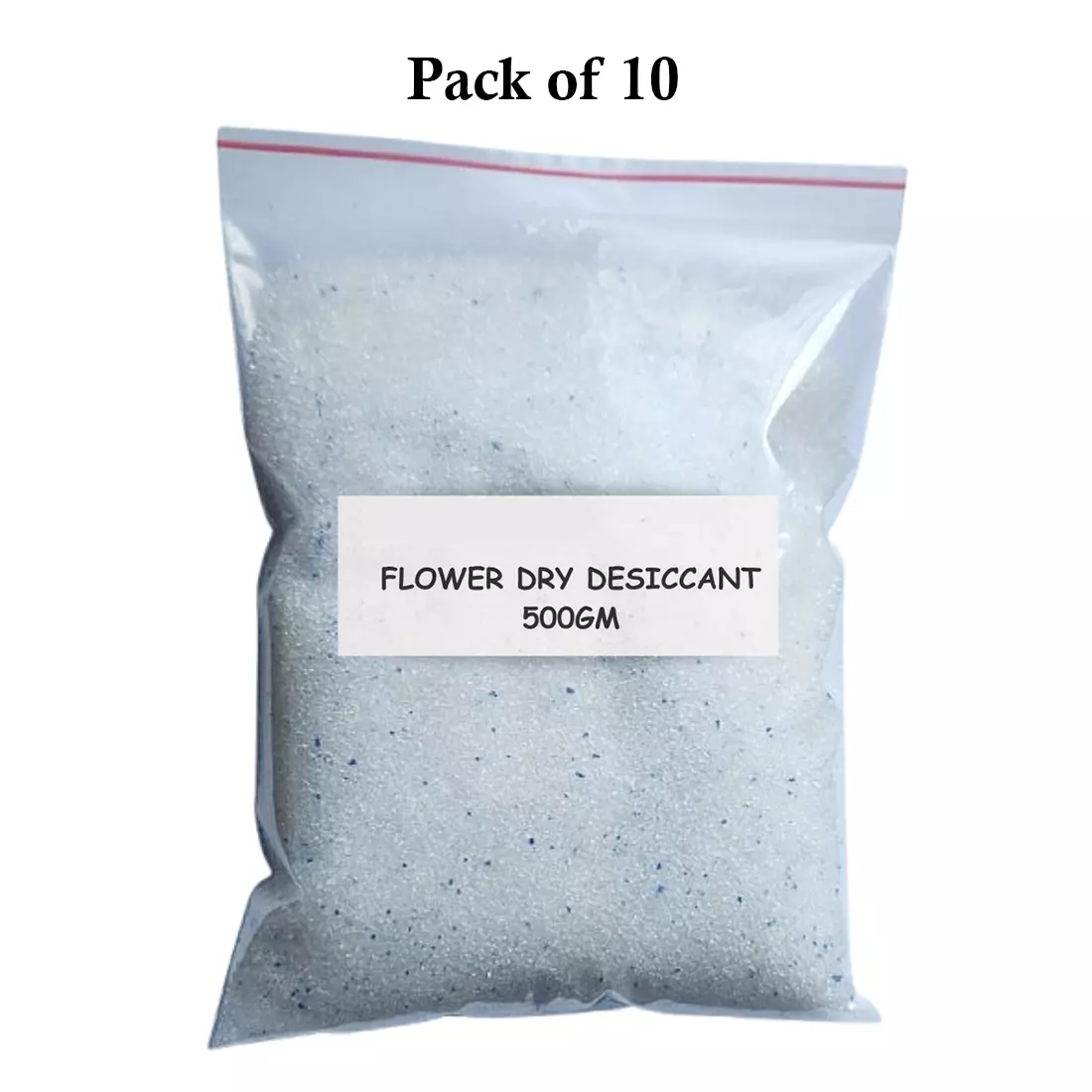 Ecofresh 500 g Flower Dry Desiccant Pouch for Usage in Flower, Herbal Industries & More (Pack of 10)