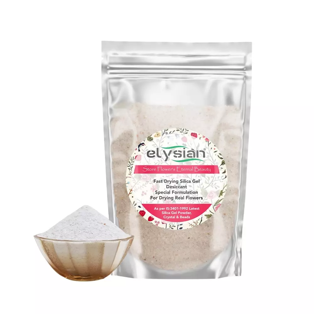 ELYSIAN 250 g Silica Gel Loose Powder in White Color for Absorbing Moisture, Drying Flowers