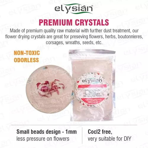 ELYSIAN 250 g Silica Gel Loose Powder in White Color for Absorbing Moisture, Drying Flowers
