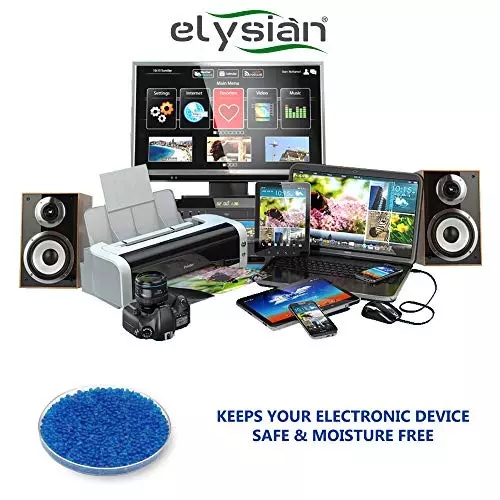ELYSIAN 250 g Silica Gel Beads Color Indicating Desiccant Size 2-5 mm Blue Color for Absorbing Moisture